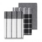 KELA Комплект от 3 бр. домакински кърпи за съдове “Pasado“ - 65х45 см - черно-бели