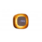 GINGKO Квадратен часовник/будилник и смарт лампа “Lumos“ - бял ясен