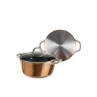 IBILI Тенджера със стъклен капак Natura Copper - Ø 24 см