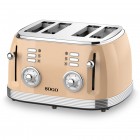 SOGO Ретро тостер за 4 филии 1500W - бежов