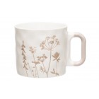 4LIVING Порцеланова чаша с дръжка “Hay“ - цвят бежов - 435 мл.