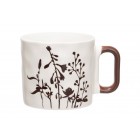 4LIVING Порцеланова чаша с дръжка “Hay“ - цвят черен - 435 мл.