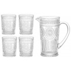 TAMMER BRANDS Комплект стъклена кана с 4 бр. чаши