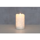 FINNLUMOR Восъчна LED свещ с 3D пламък - бяла - 13 см.