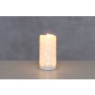 FINNLUMOR Восъчна LED свещ с 3D пламък - бяла - 15 см.