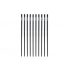 MAKU Сет клечки за суши 10 бр. - цвят черен/сребро - 24 см.